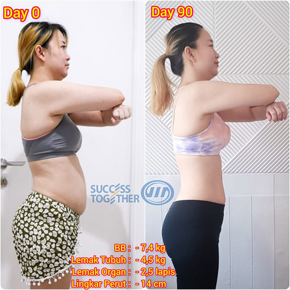 Lily sudah langsing melalui program #transformWithST, dan sekarang mau six packs.