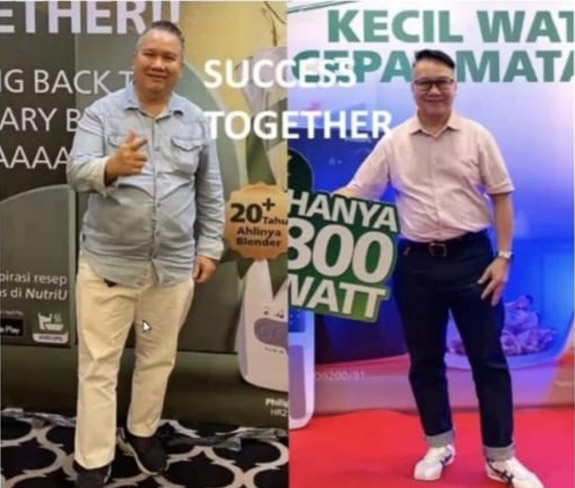 Sony menjadi kurus dan kesehatannya membaik.